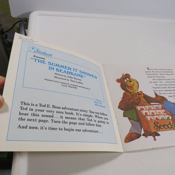 Ted E. Bear & Friends 1983 SUMMER IT SNOWED IN BEARBANK LP Vinyl Record & Book - Picture 8 of 16